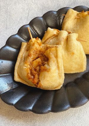 キーマカレー餅巾着-レシピのメイン写真