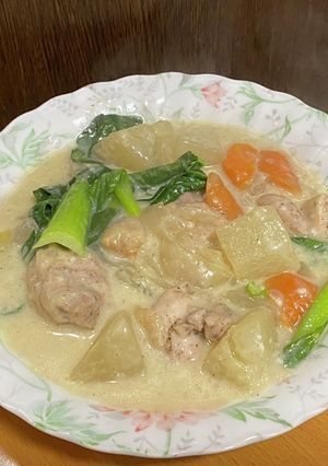 大根と鶏もも肉のクリームシチュー-レシピのメイン写真