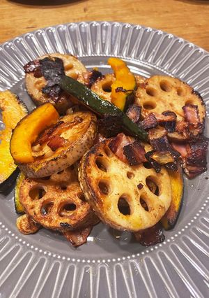 れんこんとかぼちゃのステーキ-レシピのメイン写真