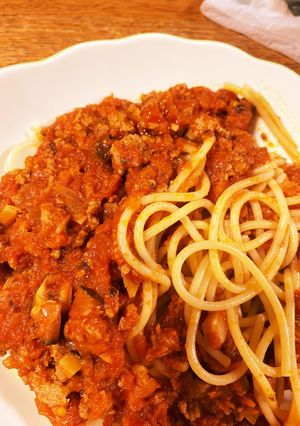 お母さんのミートソーススパゲティ-レシピのメイン写真
