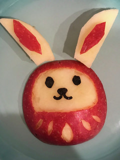 りんごで作ろう*だるまうさぎちゃん-レシピのメイン写真