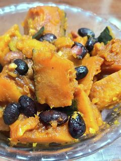 黒豆煮入りカボチャの煮物-レシピのメイン写真