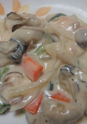 パスタソースで簡単♪牡蠣のクリーム煮-レシピのメイン写真