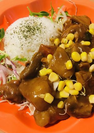 こくまろ中辛●チキンサラダ＆コーンカレー-レシピのメイン写真