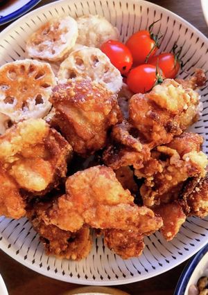 カリカリじゅわ～♩わが家の鶏もも肉唐揚げ-レシピのメイン写真
