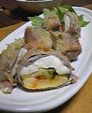 クリーミー♡豚肉包み焼き　とうふ入り