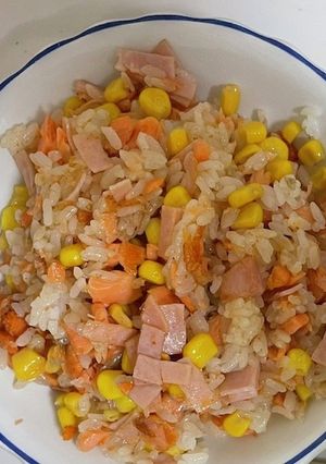 鮭コーンハムライス-レシピのメイン写真