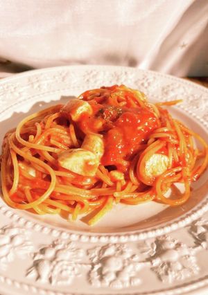暗殺者のパスタ☆トマト＆モッツァレラ♪-レシピのメイン写真
