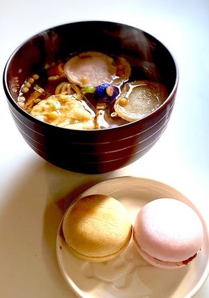 ビックリ箱？楽しい仕掛け✨最中のお味噌汁-レシピのメイン写真