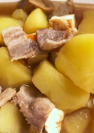 じゃがいも豚バラと厚揚げの煮物-レシピのメイン写真