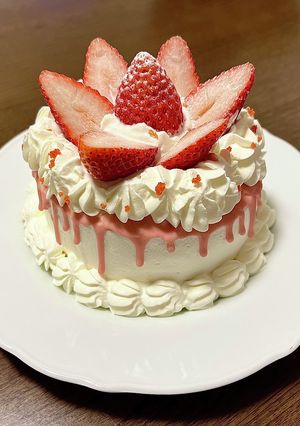 いちごのドリップケーキ-レシピのメイン写真