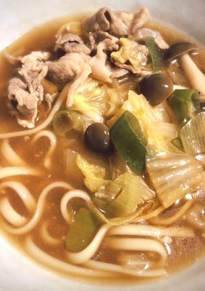 がっつり美味しい♫豚肉と白菜のおうどん-レシピのメイン写真