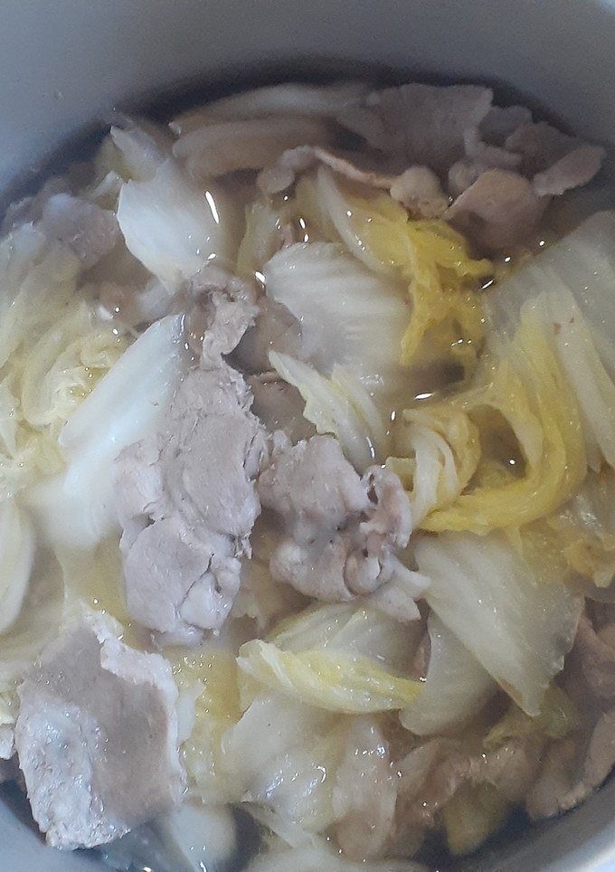 白菜と豚肉の煮込みとおじや-レシピのメイン写真