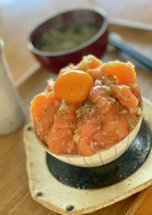ねぎ塩サーモン丼-レシピのメイン写真