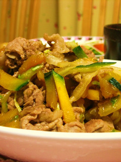 白菜・かぼちゃと牛肉の焼肉のたれ炒め-レシピのメイン写真
