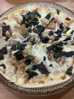 鳥つくねとなめ茸の和風ピザ-レシピのメイン写真
