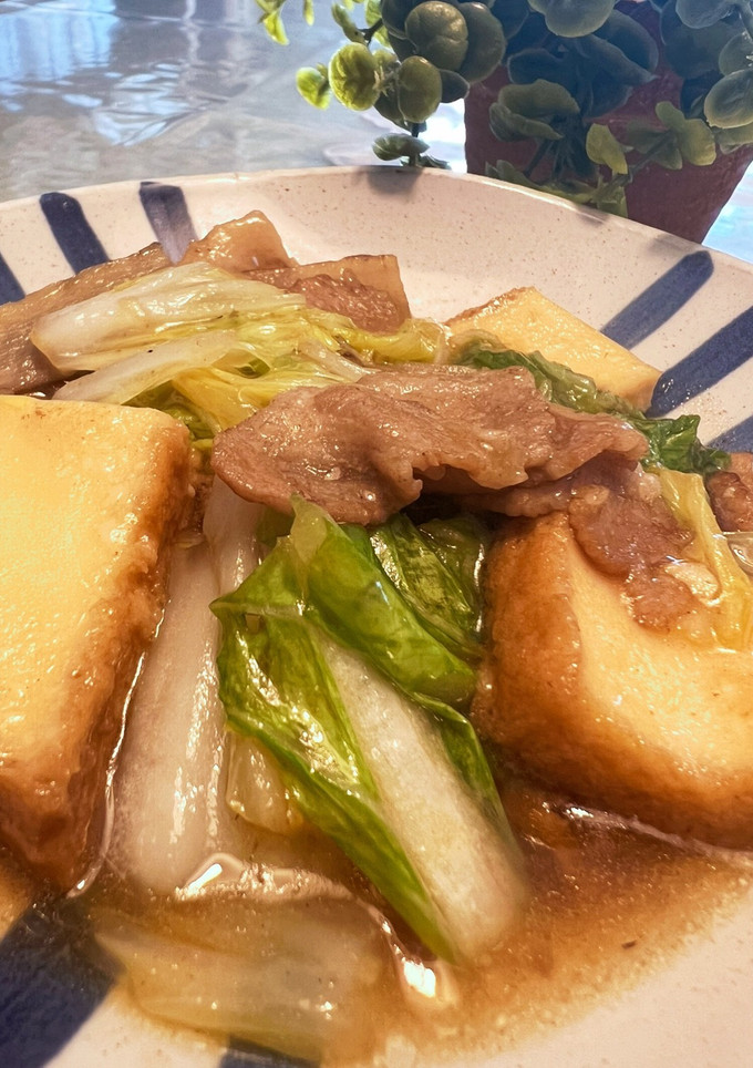 厚揚の炒め煮（牛蒡＊豚バラ＊白菜）-レシピのメイン写真