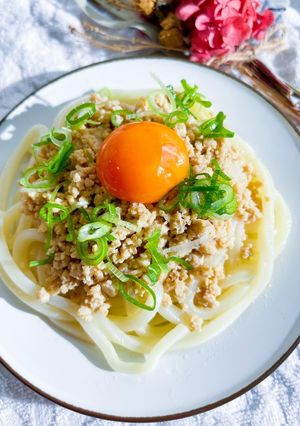 5分で出来る!レンチン肉味噌うどん-レシピのメイン写真