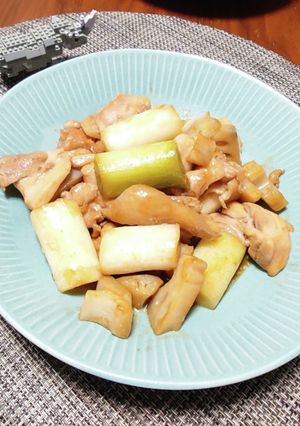 鶏もも肉とレンコン長ネギオイスター炒め-レシピのメイン写真