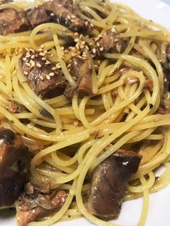 水煮鯖缶生姜パスタ-レシピのメイン写真