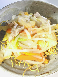白菜で簡単皿うどん-レシピのメイン写真