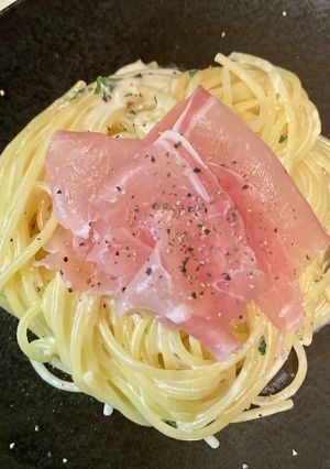 生クリームなし！ワンパンクリームパスタ-レシピのメイン写真