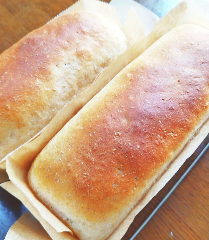 パウンドケーキ型☆そば粉入全粒粉食パン-レシピのメイン写真