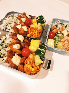 息子、娘 弁当 23/1/10-レシピのメイン写真