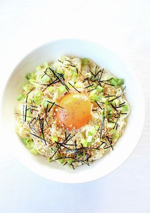簡単にサッと美味しい【白だし油そうめん】-レシピのメイン写真