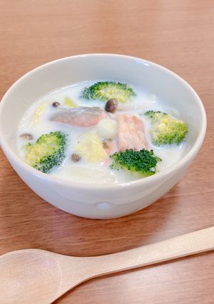寒い日にぴったり♪鮭の中華クリーム煮-レシピのメイン写真