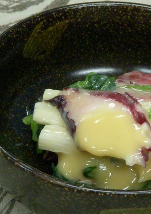 タコと三つ葉と長芋の辛子酢味噌和え-レシピのメイン写真