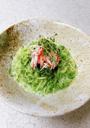 生クリーム不要♪生青海苔でクリームパスタ-レシピのメイン写真