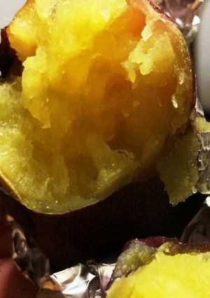 薪ストーブで焼き芋作ってみました-レシピのメイン写真