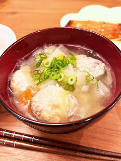 野菜たっぷりすまし汁☆鶏団子バージョン-レシピのメイン写真