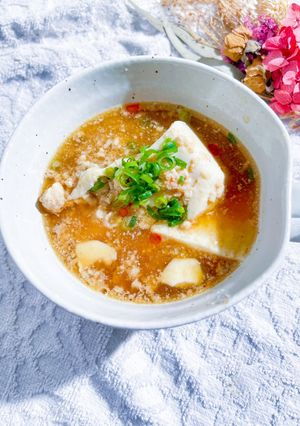 たった5分で!崩し豆腐の胡麻坦々スープ-レシピのメイン写真