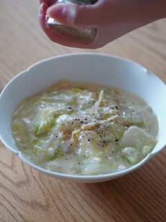 白菜と干し貝柱の豆乳煮-レシピのメイン写真