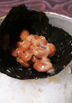 【焼き海苔で納豆クレープ包み食べ！】-レシピのメイン写真