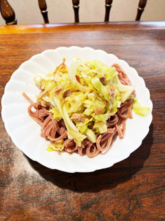 ツナキャベツ梅肉和風米粉パスタ-レシピのメイン写真