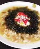 朝の５分でできる海苔卵ご飯スープ
