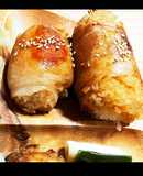 肉巻きおにぎり☆照り焼きソース