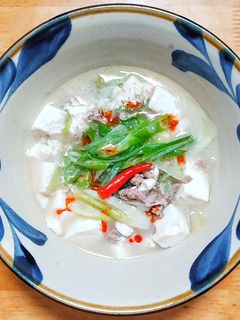 豚ひき肉と長ネギの塩麻婆豆腐-レシピのメイン写真