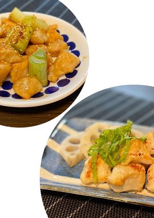 同時に作る!2種の鶏むね焼き鳥風-レシピのメイン写真