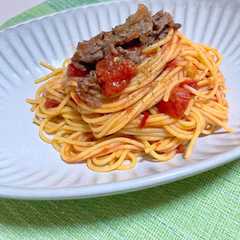（牛肉）トマトパスタ-レシピのメイン写真