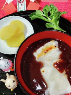 簡単に市販のつぶあんを薄め焼餅を入れ美味-レシピのメイン写真