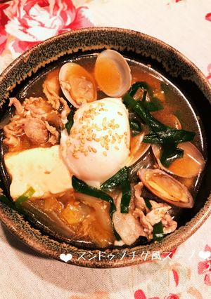 簡単！わが家のスンドゥブチゲ風♪-レシピのメイン写真