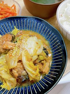 【サバ缶で】白菜とサバの味噌煮-レシピのメイン写真