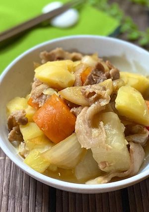 大根でカサ増し！だし染み甘辛肉じゃが-レシピのメイン写真