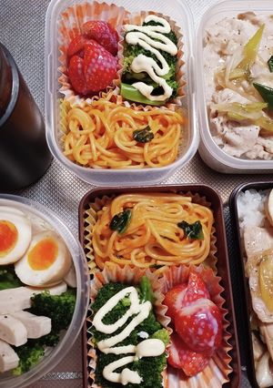 高校生息子、旦那、娘弁当(1/12)-レシピのメイン写真