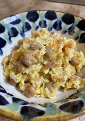 朝のたんぱく質！納豆の炒り卵-レシピのメイン写真