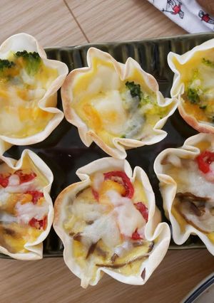 餃子の皮で簡単！ミニキッシュ-レシピのメイン写真